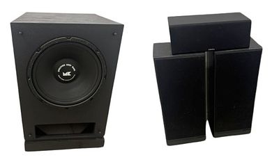 (4) pc Loudspeaker grouping, c/o, pair of Polk audio S-10 floor speakers, Definitive Technology 