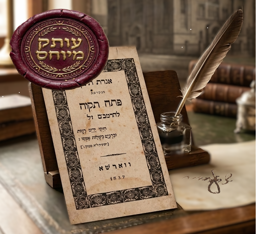 עותק שר התורה רשכבה"ג החידושי הרי"מ - אגרת תימן ווארשא. תקצ"ז. נאה לקדוש פאר מקדושים! עותק קדוש 