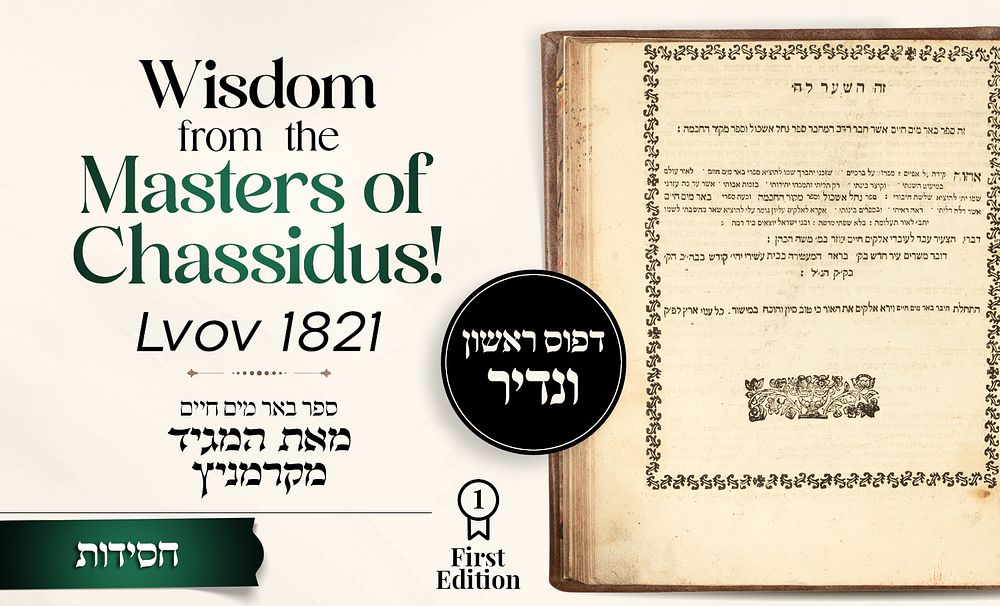 Chiddushim from the Great Masters of Chassidus! 
Be'er Mayim Chaim by the Maggid of Kremnitz 
