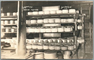 HEALDVILLE VT CROWLEY CHEESE FACTORY ANTIQUE REAL PHOTO POSTCARD RPPCХИЛДВИЛЬ, ВТ, ФАБРИКА СЫРА