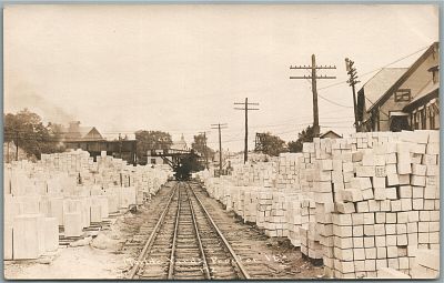 PROCTOR VT MARBLE YARDS ANTIQUE REAL PHOTO POSTCARD RPPCПРОКТОР ВТ МАРМОРНЫЕ ДВОРЫ АНТИЧНАЯ