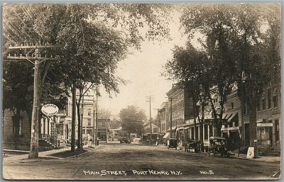 PORT HENRY NY MAIN STREET ANTIQUE REAL PHOTO POSTCARD RPPCПОРТ ХЕНРИ, НЙ, ГЛАВНАЯ УЛИЦА