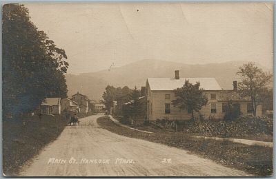 HANCOCK MA MAIN STREET ANTIQUE REAL PHOTO POSTCARD RPPCХЭНКОК, МА, АНТИКВАРНАЯ ОТКРЫТКА С