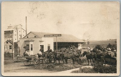 MORRISTOWN MN LUMBER COMPANY ANTIQUE REAL PHOTO POSTCARD RPPCМОРРИСТАУН МН ЛЕСООБРАБОТЧИК