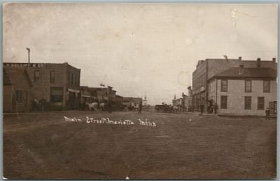 MARIETTA MN MAIN STREET ANTIQUE REAL PHOTO POSTCARD RPPCМАРИЕТТА, МН, УЛИЦА МЭЙН, АНТИКВАРНАЯ