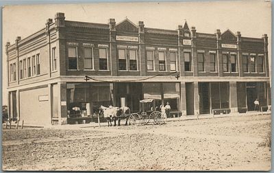 MILROY MN STREET SCENE ANTIQUE REAL PHOTO POSTCARD RPPCМилрой, Миннесота, уличная сцена