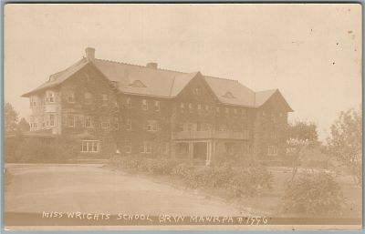 PHILADELPHIA BRYN MAWR PA MISS WRIGHTS SCHOOL ANTIQUE REAL PHOTO POSTCARD RPPCФИЛАДЕЛЬФИЯ