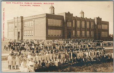 PALMYRA PA PUBLIC SCHOOL ANTIQUE REAL PHOTO POSTCARD RPPCПАЛМИРА ПА ПУБЛИЧНАЯ ШКОЛА АНТИК ФОТО