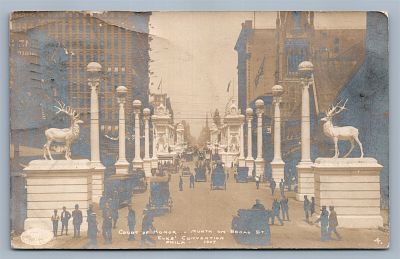 PHILADELPHIA PA ELKS' CONVENTION COURT OF HONOR ANTIQUE REAL PHOTO POSTCARD RPPCФИЛАДЕЛЬФИЯ, ПА