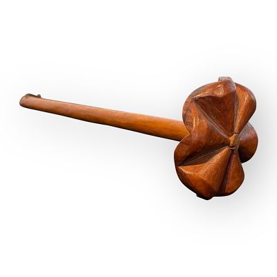 Very Unique Early Wood Stir Stick. A unique 19th century wood stir stick with an unusual carved