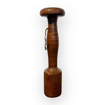 Superb 1800's Tiger Maple Wood Masher. A superb 1800's tiger maple masher. 13 inches tall. Great
