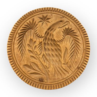 Another Important Wood Butter Print. American Winged Eagle And Star. Just a great early wood