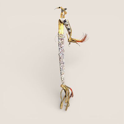 19th C. Sioux (Salt & Pepper) Beaded Awl Case. A superb and early awl case, measuring approx 16 