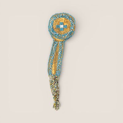 Beaded Apache Pouch. Measuring approx 8 inches in length, circa 1880-1890. To bid with us 