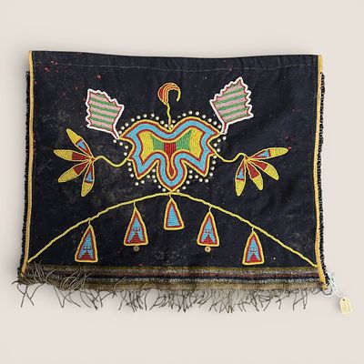 Early Great Lakes Beaded Breechcloth. Circa 19th century, measuring approx 19 x 15 inches. 