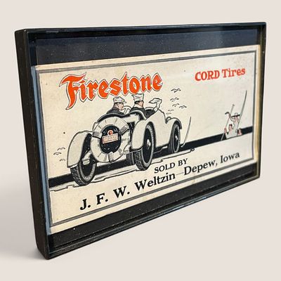 Vintage " Firestone Tires " Advertising Card. Vintage " Firestone Tires " advertising card from 