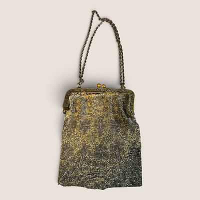 Victorian Steel Mesh Clutch Purse. Antique steel mesh clutch purse, victorian, 6 x 4 without 