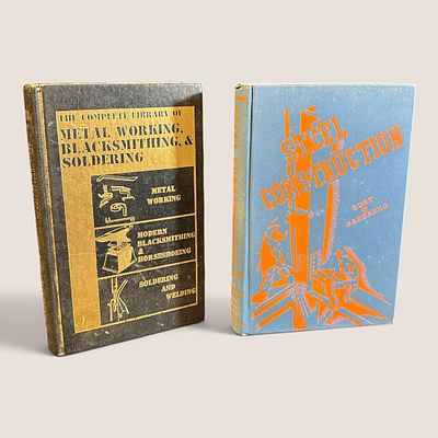 Burt & Sandberg: Pair Vtg Industrial Steel Construction Technical Manuals. A pair of 