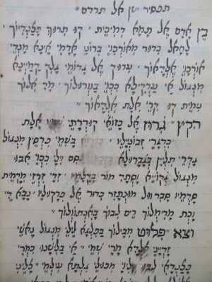 תפסיר. שנות הת"ר. . תכריך בן כ-20 עמודים כתובים בכתב יד ספרדי נאה, המכיל פיוטים שונים לימים 