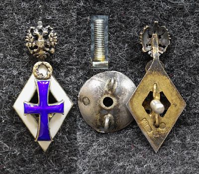 Очень маленький фрачный знак об окончании немедицинских факультетов Императорских Российских 