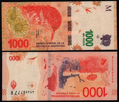 Аргентина 1000 песо 2022 год UNC!. Бумага. За пределы Российской Федерации лоты не отправляем!