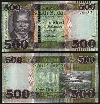 Южный Судан 500 фунтов 2020 год UNC!. Бумага. За пределы Российской Федерации лоты не отправляем!