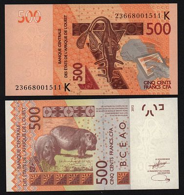 Кот-дИвуар 500 франков 2023 год UNC!. Бумага. За пределы Российской Федерации лоты не отправляем!