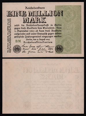 Германия 1000000 марок 1923 год UNC!. Бумага. За пределы Российской Федерации лоты не отправляем!