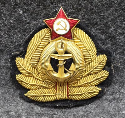 Кокарда СССР Офицеры и мичманы адмиралы и генералы ВМФ (повседневная форма) 1958 год. Томпак 