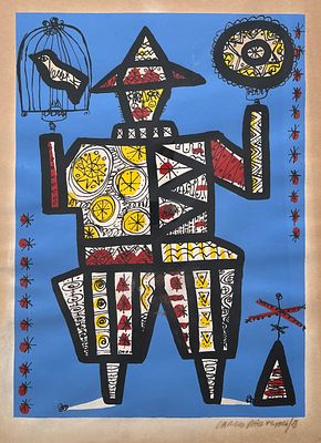 Carlos Páez Vilaró - CARLOS PÁEZ VILARÓ (Escuela uruguaya, 1923-2014)Grabado serigráfico 