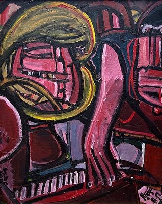 Jorge Páez Vilaró - JORGE PAÉZ VILARÓ (Escuela uruguaya, 1922-1994)Óleo sobre tela "Piano y 