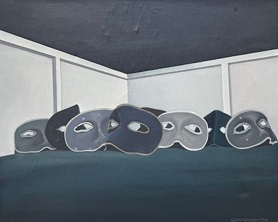 Mario Arroyo - MARIO ARROYO (Escuela uruguaya, 1927-1955) "Miedo" Óleo sobre tela Firmado y 