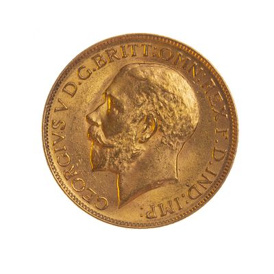 Moneda de una libra en oro - Moneda brit&aacute;nica en oro denominaci&oacute;n 1 libra del a&ntilde;o 1926.