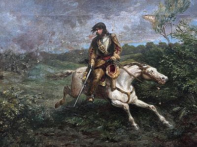 Ernst Crofts - ERNST CROFTS (Escuela inglesa, 1847-1911) &Oacute;leo sobre tela "Guerrero" 30 x 42 cm 