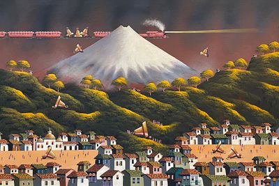 GONZALO ENDARA CROW 
(Escuela ecuatoriana, 1936-1996) 
Acr&iacute;lico sobre tela 
