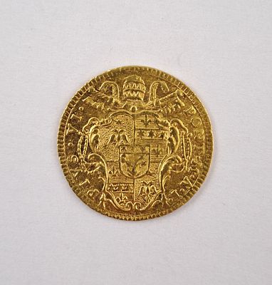 Vaticano 1775 zecchino de oro - Moneda de los Estados Pontificios, Vaticano, en oro 998 &eacute;poca P&iacute;o 