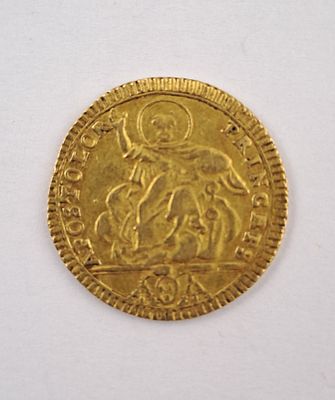 Vaticano 1804 doppia de oro - Moneda de los Estados Pontificios, Vaticano, en oro 917 &eacute;poca P&iacute;o 