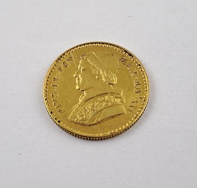 Vaticano 1858 2,50 scudi de oro - Moneda de los Estados Pontificios, Vaticano, en oro 900 &eacute;poca 