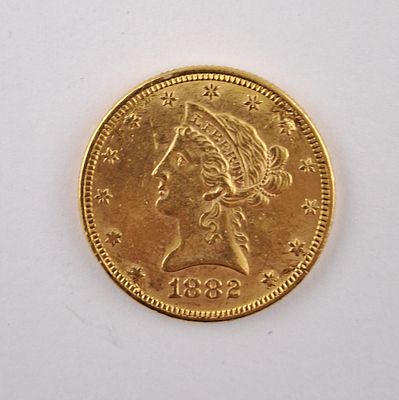 Estados Unidos 1882 10 dollars de oro - Moneda estadounidense en oro 900 denominaci&oacute;n 10 d&oacute;lares 