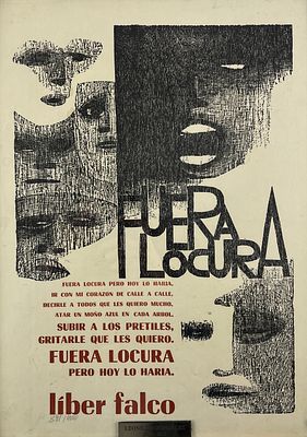 LEONILDA GONZ&Aacute;LEZ - LEONILDA GONZ&Aacute;LEZ (Escuela uruguaya, 1923-2017) Grabado xilogr&aacute;fico "Fuera 