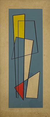 RA&Uacute;L PAVLOTZKY - RA&Uacute;L PAVLOTZKY (Escuela uruguaya, 1918-1998) Grabado serigr&aacute;fico "Proyecto 