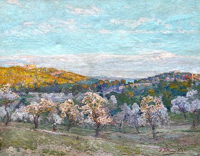 PEDRO BLANES VIALE - PEDRO BLANES VIALE (Escuela uruguaya, 1878-1926) &Oacute;leo sobre tela "El Castillo 
